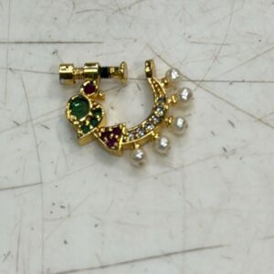 Stone Peacock Nose Pin New Design