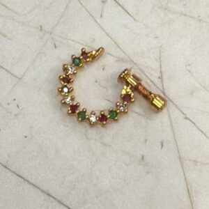 Stone Peacock Nose Pin New Design