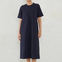 Femmella A Line Midi Dress Navy Blue Color Size M