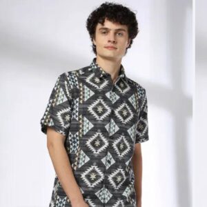 John Player Charcoal White Shirts For Men Size 44