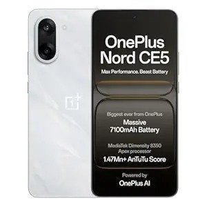 Oneplus Nord Ce5 Massive 7100Mah Battery Mediatek Dimensity 8350 Apex 8Gb Plus 128Gb Marble Mist Color Imei No 865275076502956 With Box And Accessories