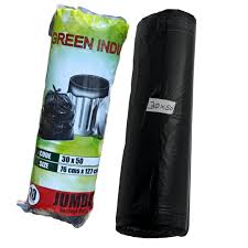 Green India 15 Pcs Garbage Bag Large Black