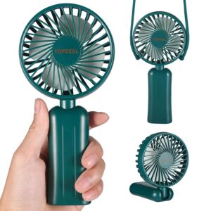 Topzeal Mini Portable Hand Fan Small Size Foldable Table Fan High Speed 1500Mah Battery Rechargeable Handheld Fan
