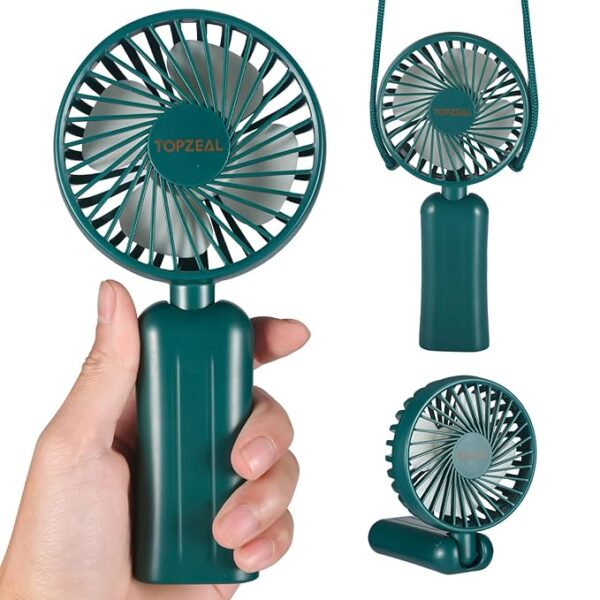 Topzeal Mini Portable Hand Fan Small Size Foldable Table Fan High Speed 1500Mah Battery Rechargeable Handheld Fan