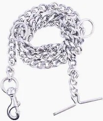 Super Chain Dog Chain Silver Grind No 8 Heavyweight Dogs Duty Dog Chain Heavy Hook L 60 Inch Large Dogs 8 Number