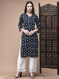 Women Kurte Blue Size 32