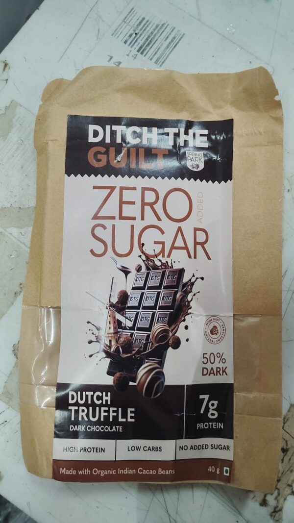 Ditch The Guilt Zero Sugar Chocolate Dutch Truffle 40Gm