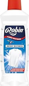 Robin 500Ml Fabric Whitener Bleach Makes Whites Whiter Removes Tough Stains