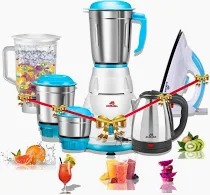 Alibaba Pearl Electric Kettle 2L Silver 550 W Mixer Grinder White Green 4 Jars White Sea Green With Starlet Super Combo 750 W Magic Dry Iron