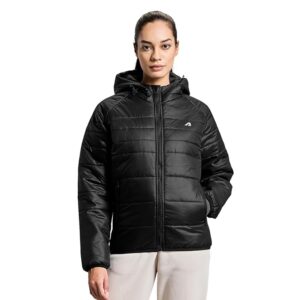 Boldfit WomenS Puffer Standard Length Jacket Monsoon Winter Wear Jacket Black Size Xxl