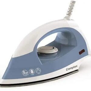 Crompton Brio 1000 Watts Dry Iron With Weilburger Coating Sky Blue And White