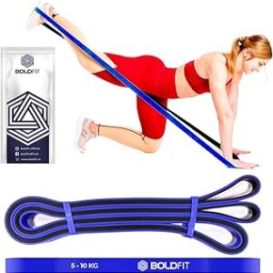 Boldfit Natural Rubber Bands Workout Dual Color Resistance Band Home Exercise Band Gym Blue 5 To 10 Kg Resistance