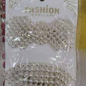 Silver Color Hair Clip For Women Pack 2