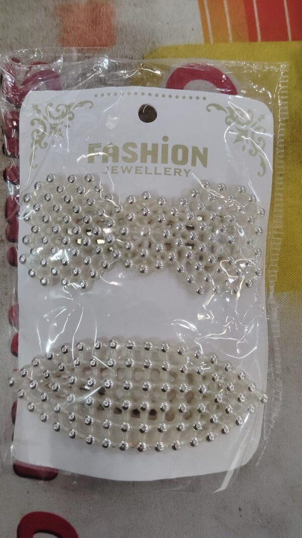 Silver Color Hair Clip For Women Pack 2