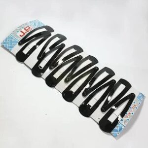 12 Pcs Hair Tic Tac Clips Black Color