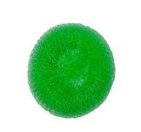 Plastic Circle Sponge Scrubber Kitchen Dishwasher Scrubber Lite Green