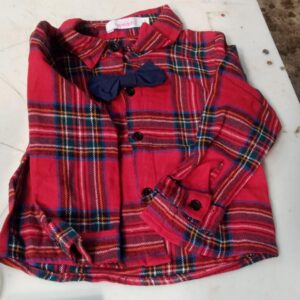Hopscotch Red Checkered Shirt For Kids Size Nb