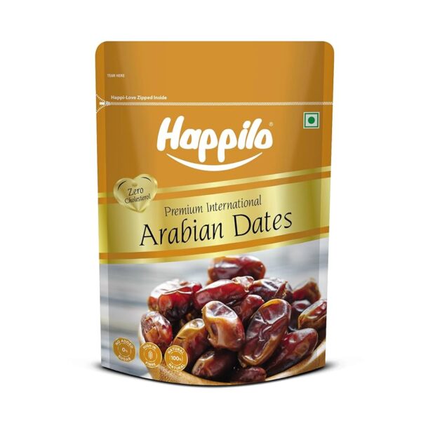 Happilo Premium Arabian Dates Pouch 500 Gm