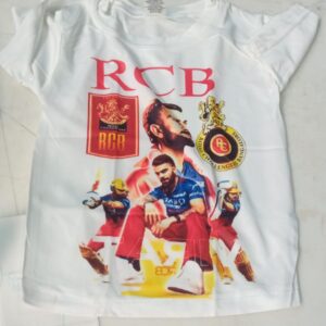 White Printed Kids T Shirt Size Nb