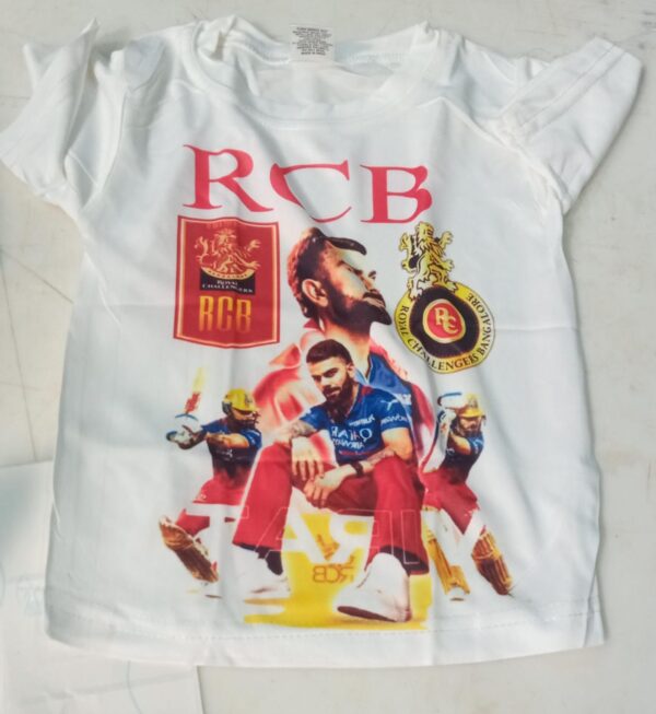 White Printed Kids T Shirt Size Nb