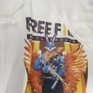 White Color Printed T Shirt For Kids Boy Size 32