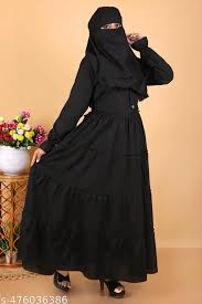 Burqa Mask For Women Black Color