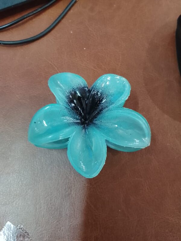 Flower Shaped Hair Claw Clip Sky Blue Colour