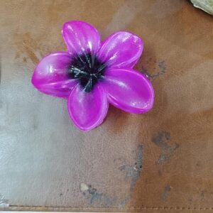 Women Flower Hair Claw Clip Pink Colour