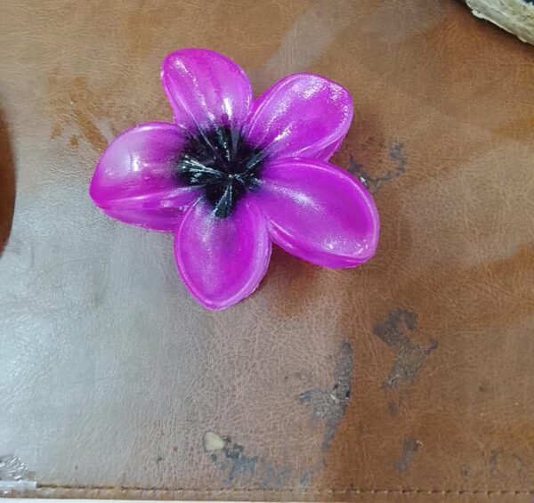 Women Flower Hair Claw Clip Pink Colour