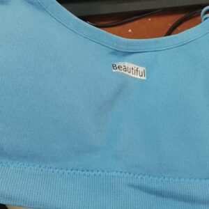 New Stylish WomenS Girls Sport Bra Light Blue Colour Size 32