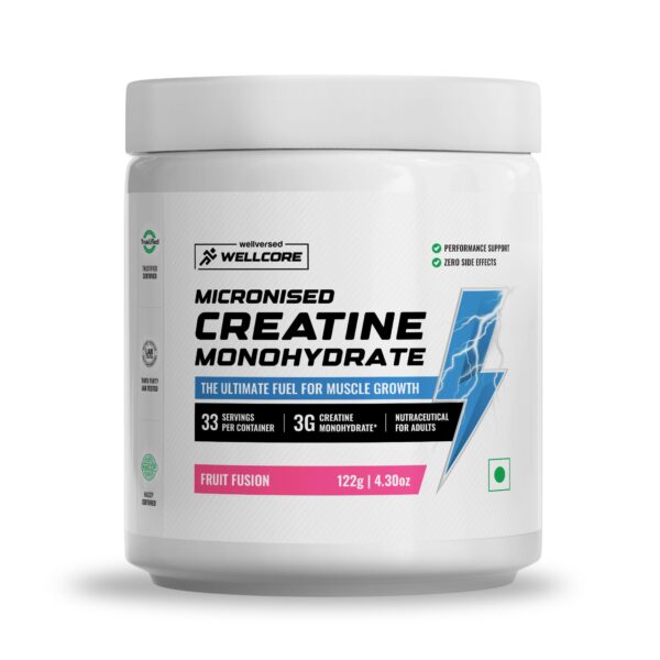 Wellcore Micronised Creatine Monohydrate Fruit Fusion 122G
