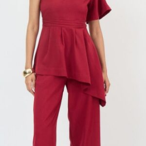 Femella Maroon Off Shoulder Co Corset For Women Size Xxl