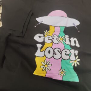 Shein Black Colour T Shirt For Women Size Xl