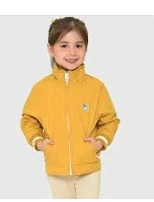 Mi Arcus Solid Mustard Hooded Zipper Baby Jacket For Kids Size 18 To 24 Month