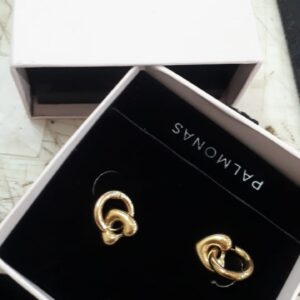 Palmonas Gold Heart Hoop Earrings
