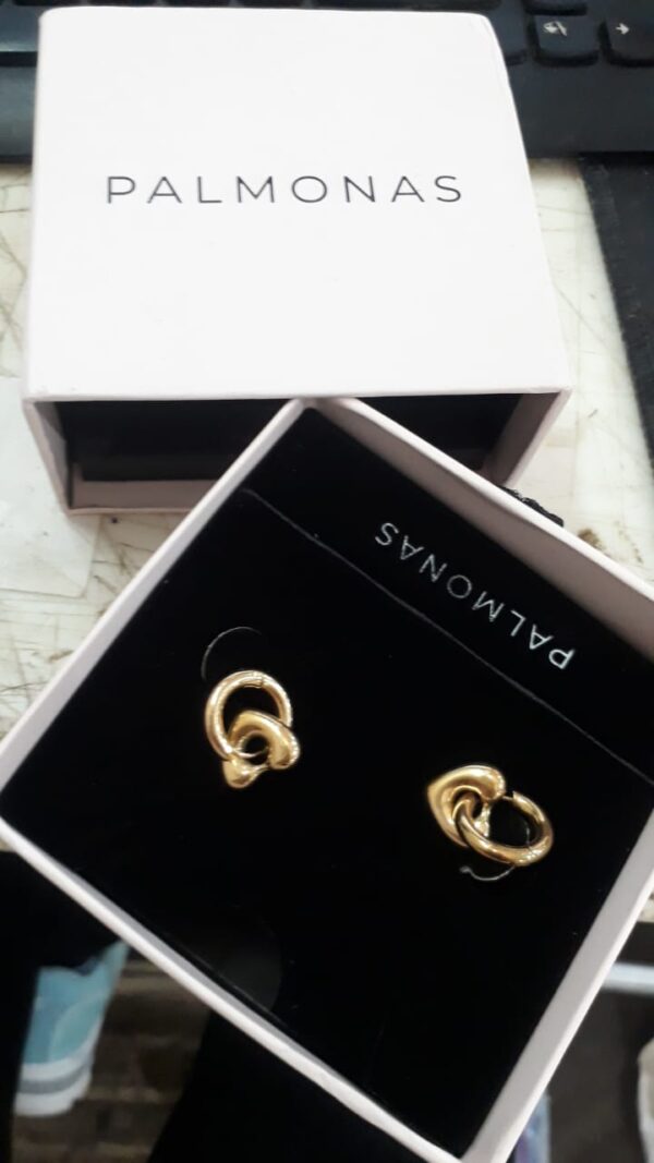 Palmonas Gold Heart Hoop Earrings
