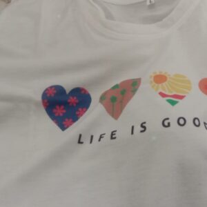 White Color Leaf Is Good Printed Cotton Crop Top For Women Size L