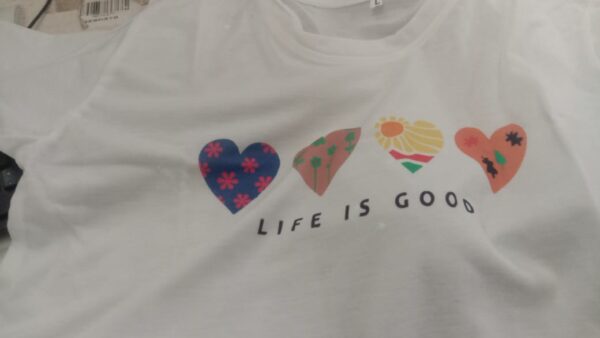 White Color Leaf Is Good Printed Cotton Crop Top For Women Size L