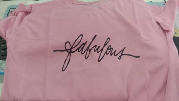 Pink Color Cotton Crop Top For Women Size L