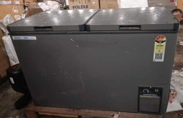 Voltas 295 L Double Door Standard Deep Freezer Grey Model No Cvf320Da4 P2 Pl 4 Star Used