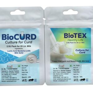 Bio Curd Biotex Curd Culture Pack 10U For 100 Ltr Milk Pack Of 20