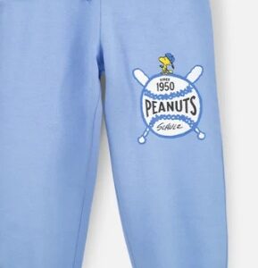 Peanuts Blue Joggers For Kids Girls Size 5 To 6Y