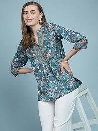 All About You Women Peacock Blue Aay Jashana Tops Size L