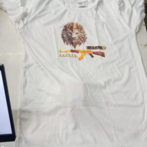White Printed Boys T Shirt Size 34