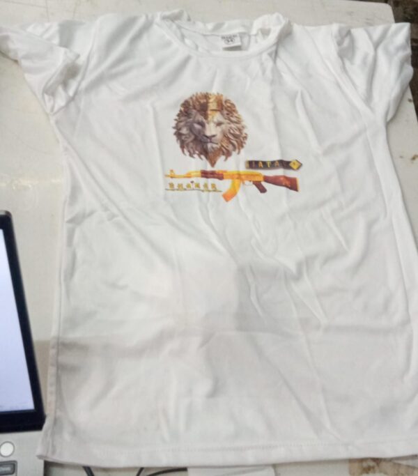 White Printed Boys T Shirt Size 34