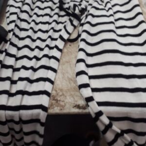 White And Black Color Lining Woolen Trousers For Women Size L