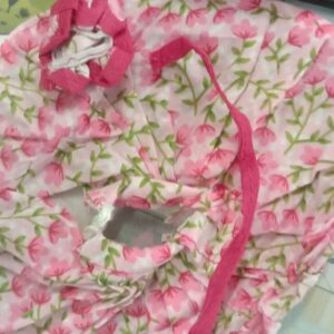 Pink Floral Printed Laddu Gopal Dress For No 3