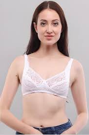 White Net Non Padded Bra For Women Size 32