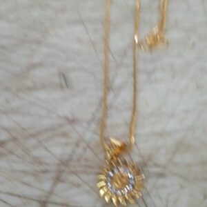 Golden Colour Chain With Pendant For Women