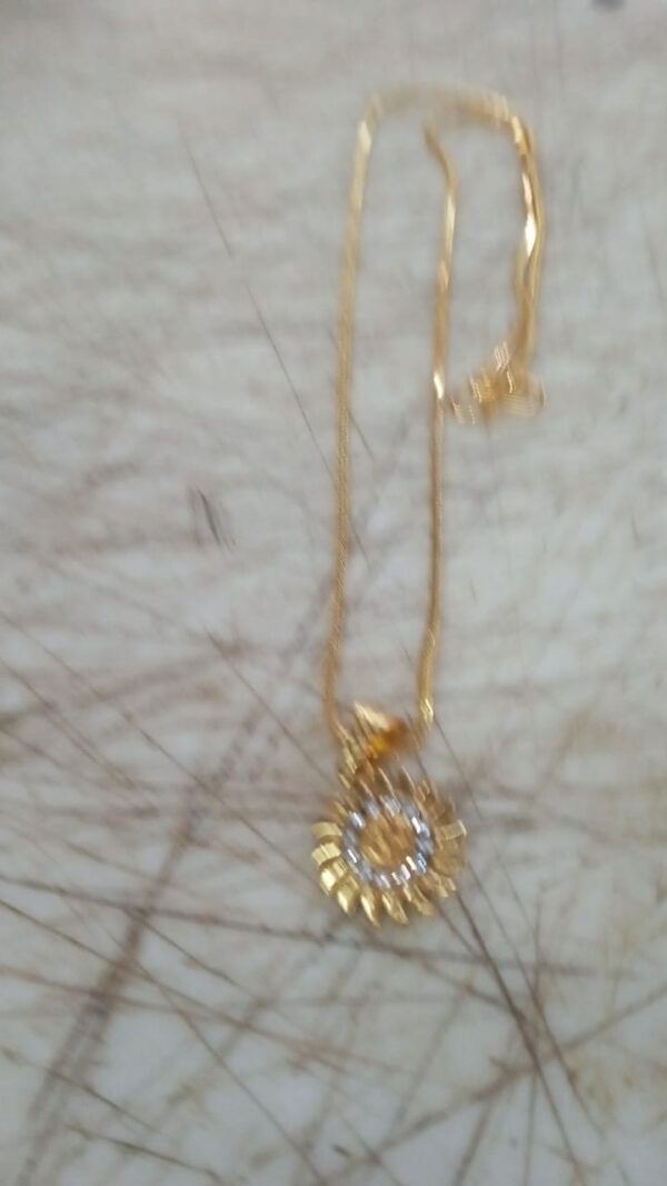 Golden Colour Chain With Pendant For Women